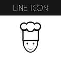 Isolated Cook Outline. Chef Vector Element Can Be Used For Chef, Cook, Gastronomy Design Concept.