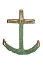 Isolated Copper Ship Anchor