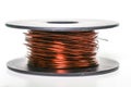 copper wire spool copper wire isolated Royalty Free Stock Photo