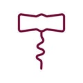 Isolated corkscrew line style icon vector design