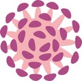 Isolated coronavirus bacteria illustration, cell of coronavirus, coronavirus icon