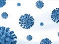Isolated Coronavirus Sars Covid-19 on white