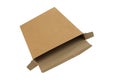 Isolated corrugated kraft paper box Royalty Free Stock Photo
