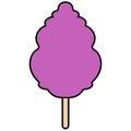 Isolated cotton candy icon