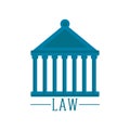 Isolated court building icon