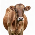 Isolated Cow on White Royalty Free Stock Photo