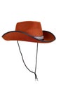 Isolated cowboy hat with strap