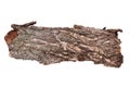 Isolated cracked bark stub log-wooden texture Royalty Free Stock Photo