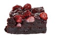 Isolated cranberry brownie Royalty Free Stock Photo