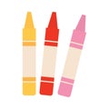Isolated crayons icon
