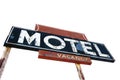 Creepy Old Motel Sign Royalty Free Stock Photo