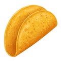 Isolated Crispy Taco Shell Featuring Traditional Mexican Cuisine in Studio Royalty Free Stock Photo