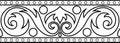 Isolated crocheted lace border with an openwork pattern Royalty Free Stock Photo