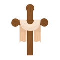 Isolated cross with cloak