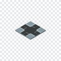 Isolated Crossroad Isometric. Intersection Vector Element Can Be Used For Crossroad, Intersection, Road Design Concept.