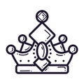 Isolated crown icon Royalty icon Vector