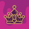 Isolated crown icon Royalty icon Vector