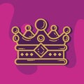 Isolated crown icon Royalty icon Vector