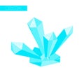 Isolated crystal, gem ice icon