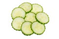 Isolated cucumber slices Royalty Free Stock Photo