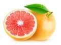 Isolated cut grapefruits Royalty Free Stock Photo