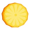 Isolated cut pineapple icon Royalty Free Stock Photo