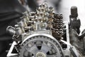 Isolated cutaway model of a vehicle engine Royalty Free Stock Photo