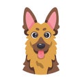 Isolated cute avatar of a german shepherd dog breed Vector