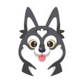 Isolated cute avatar of a husky dog breed Vector Royalty Free Stock Photo