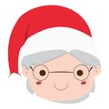 Isolated cute avatar of miss claus Vector