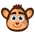 Isolated cute avatar of a monkey Royalty Free Stock Photo