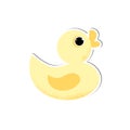 Isolated cute Baby rubber duck vector Royalty Free Stock Photo