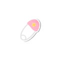 Isolated cute Baby safety pin vector Royalty Free Stock Photo
