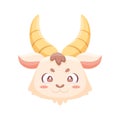 Isolated cute goat avatar Zodiac sign Vector Royalty Free Stock Photo