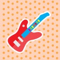 Isolated cute guitar toy