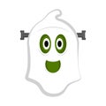 Isolated cute halloween zombie ghost Royalty Free Stock Photo