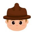 Isolated cute male canadian forest ranger avatar Vector