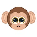 Isolated cute monkey animal avatar Vector Royalty Free Stock Photo