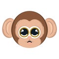 Isolated cute monkey animal avatar Vector