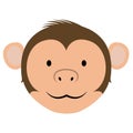Isolated cute monkey avatar Royalty Free Stock Photo