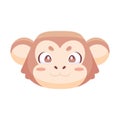 Isolated cute monkey avatar Zodiac sign Vector