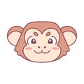 Isolated cute monkey avatar Zodiac sign Vector