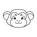 Isolated cute monkey avatar Zodiac sign Vector