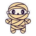 Isolated cute mummy kawaii