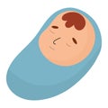 Isolated cute newborn baby cartoon character Vector