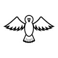 Isolated cute pigeon icon