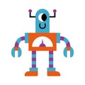 Isolated cute robot toy icon cartoon Vector Royalty Free Stock Photo