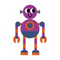 Isolated cute robot toy icon cartoon Vector Royalty Free Stock Photo