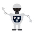 Isolated cute robot toy Royalty Free Stock Photo