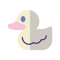 Isolated cute rubber duck toy icon Vector Royalty Free Stock Photo